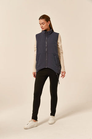 PADDED RUCHED VEST