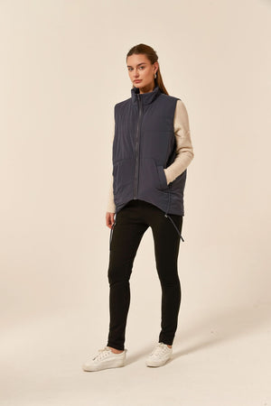 PADDED RUCHED VEST