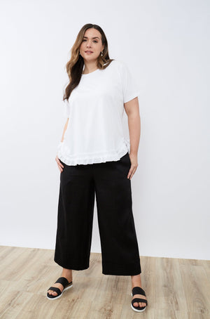 COMBI RUFFLE HEM TEE