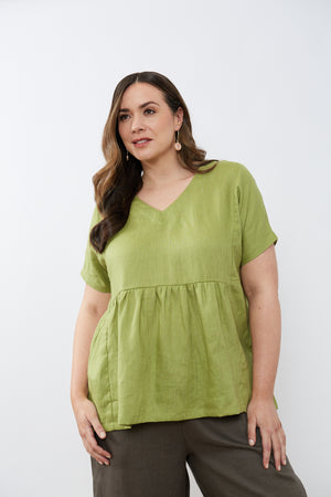 V NECK SHORT SLEEVE TOP