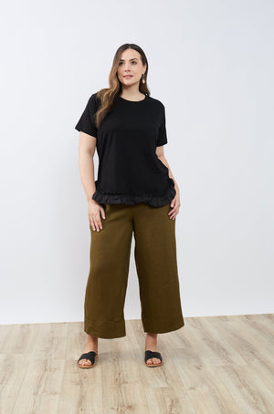 COMBI RUFFLE HEM TEE