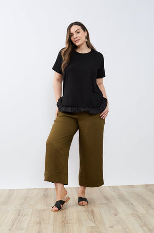 COMBI RUFFLE HEM TEE