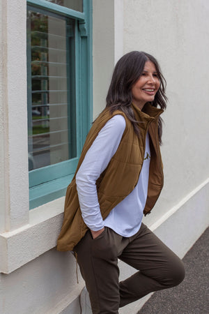 PADDED RUCHED VEST