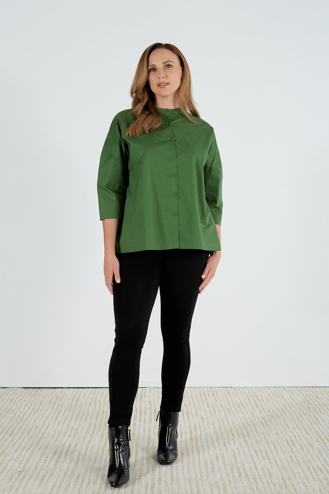 ELASTIC GATHER YOKE SHIRT