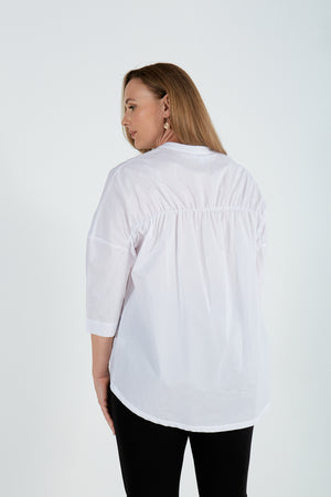 ELASTIC GATHER YOKE SHIRT