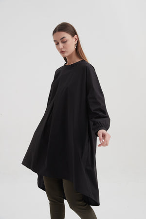 HIGH NECK TUCK TUNIC