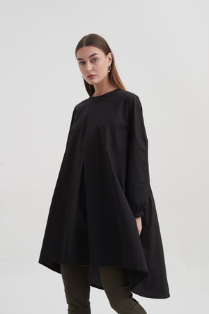 HIGH NECK TUCK TUNIC