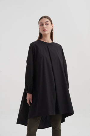 HIGH NECK TUCK TUNIC