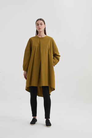 HIGH NECK TUCK TUNIC