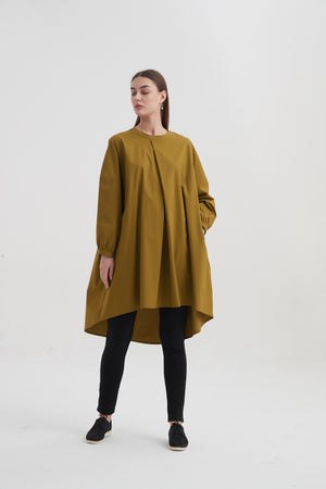 HIGH NECK TUCK TUNIC