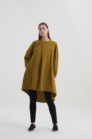 HIGH NECK TUCK TUNIC