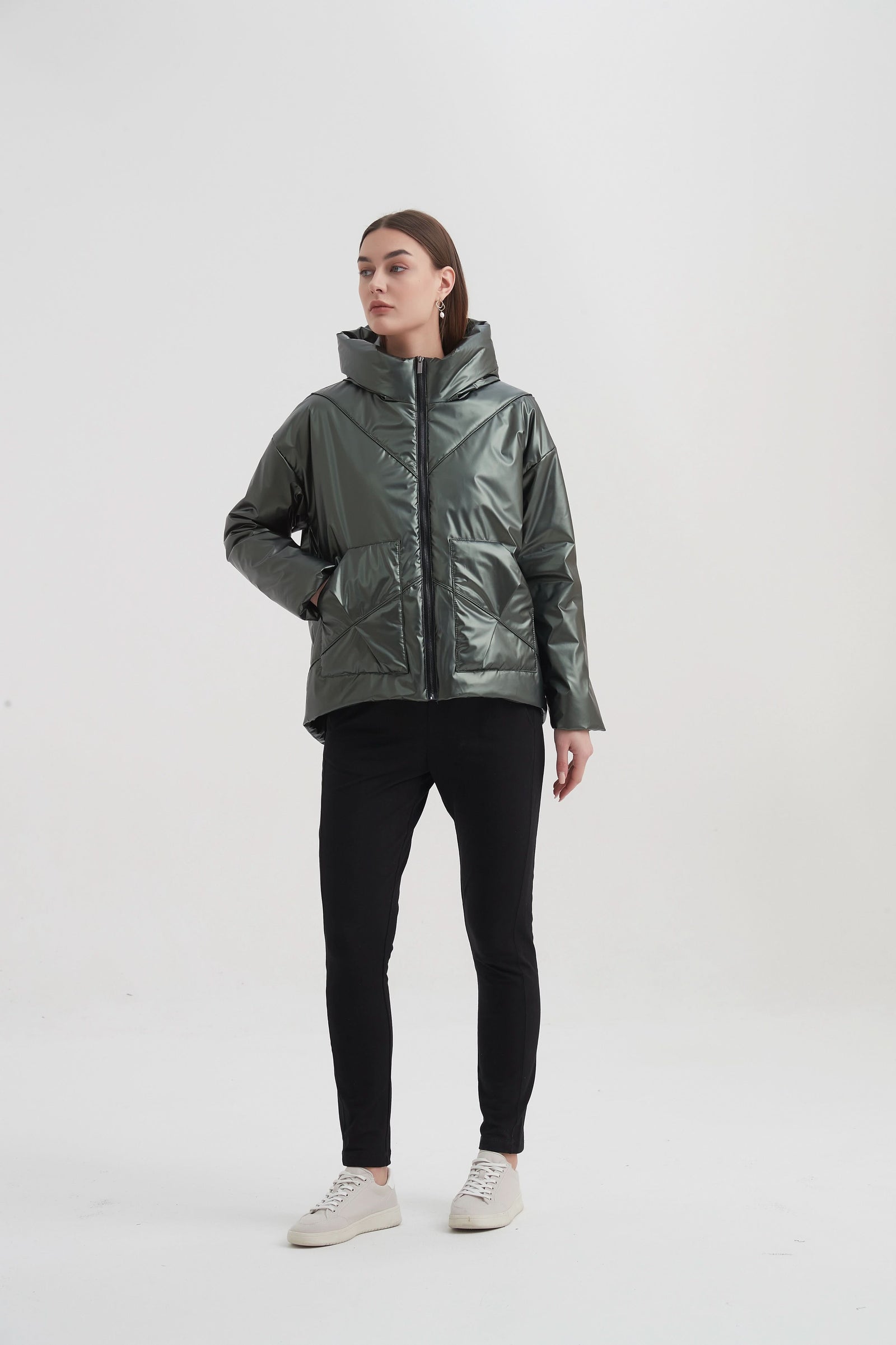 METALLIC PUFFER JACKET