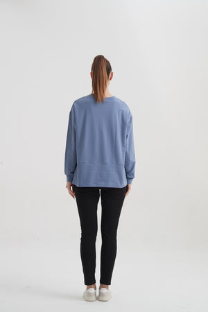 SPLIT HEM SWEAT