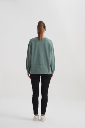 SPLIT HEM SWEAT