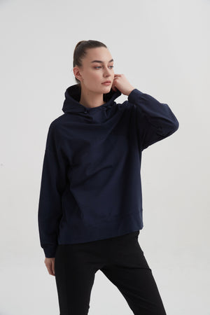 FRONT CURVE HOODED SWEAT