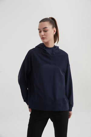 FRONT CURVE HOODED SWEAT