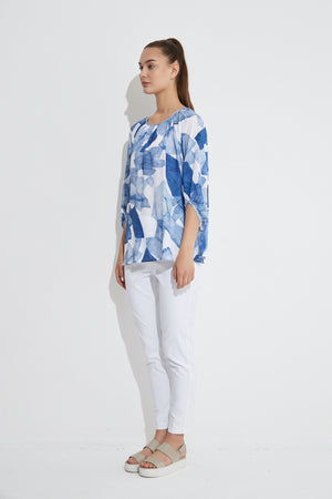 GATHERED NECK BLOUSE