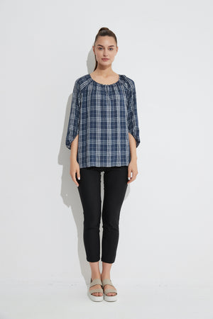 GATHERED NECK BLOUSE