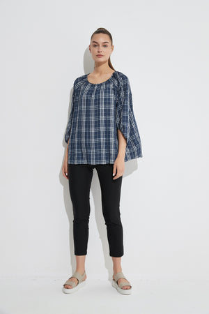 GATHERED NECK BLOUSE