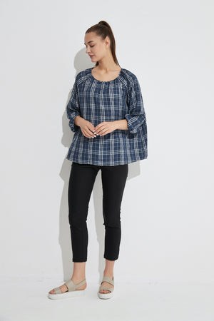 GATHERED NECK BLOUSE