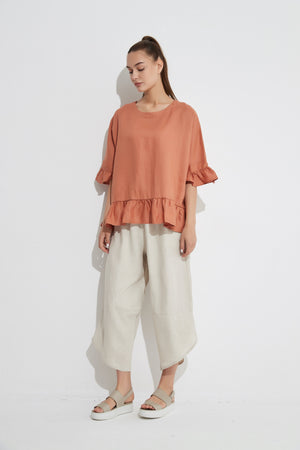 FRILL HEM TOP