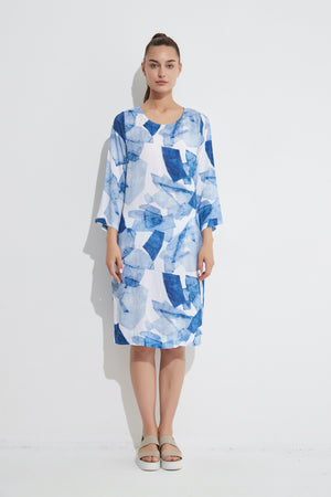 HALF SLEEVE SHIFT DRESS