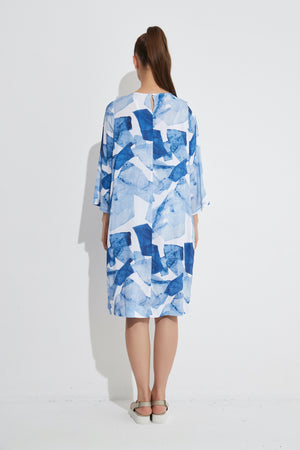 HALF SLEEVE SHIFT DRESS