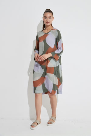 HALF SLEEVE SHIFT DRESS