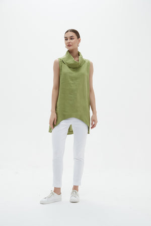 COWL NECK SLEEVELESS TUNIC