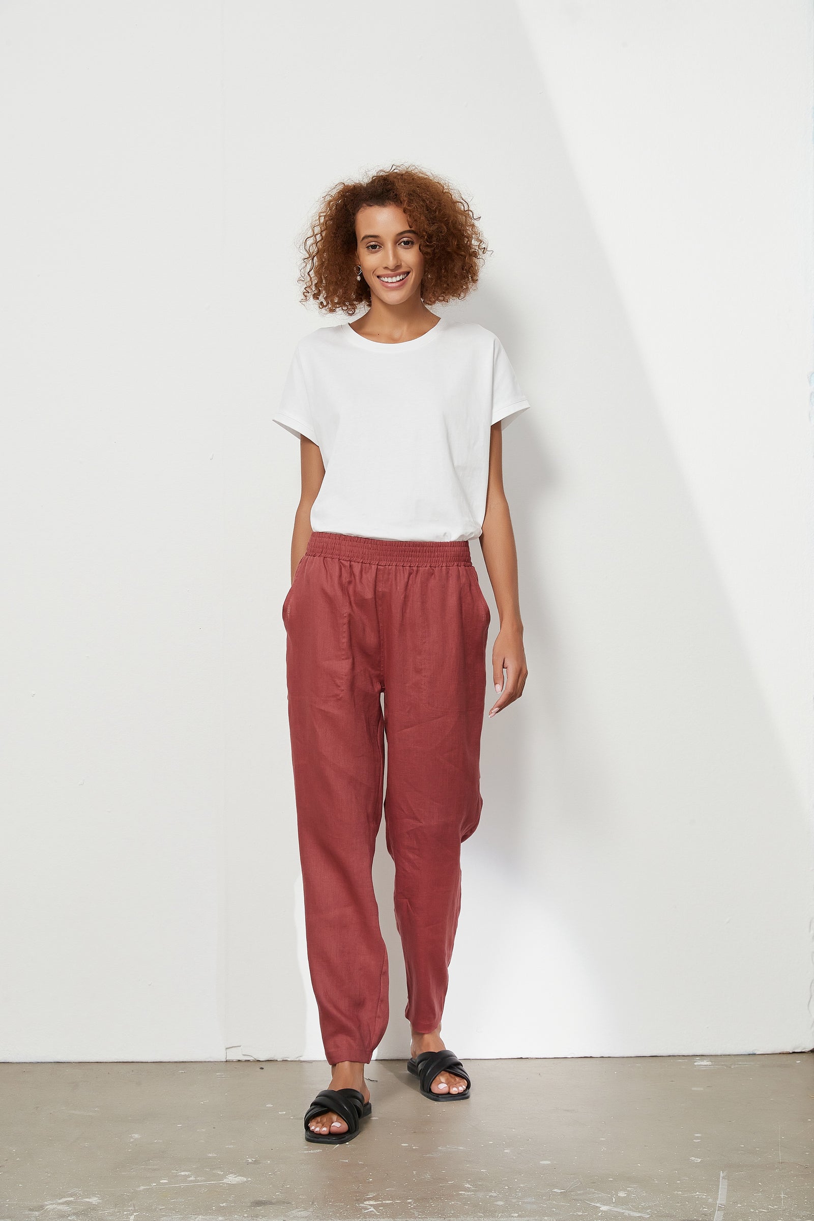 SLIM LINEN PANT