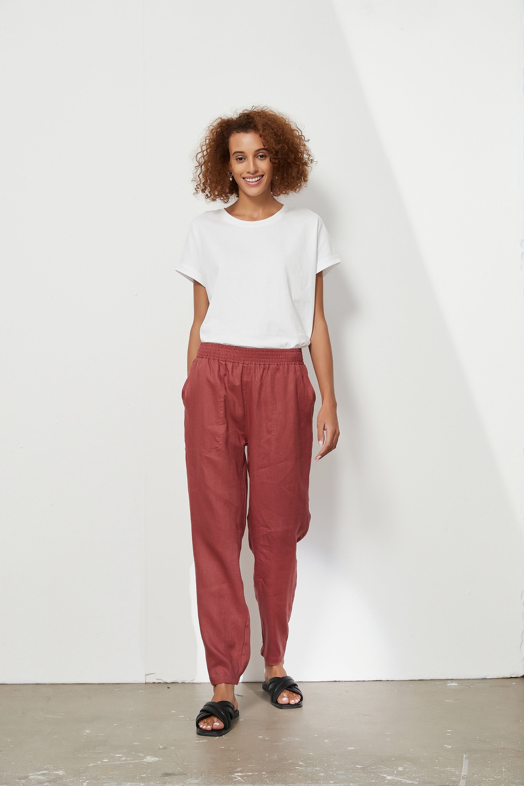 SLIM LINEN PANT