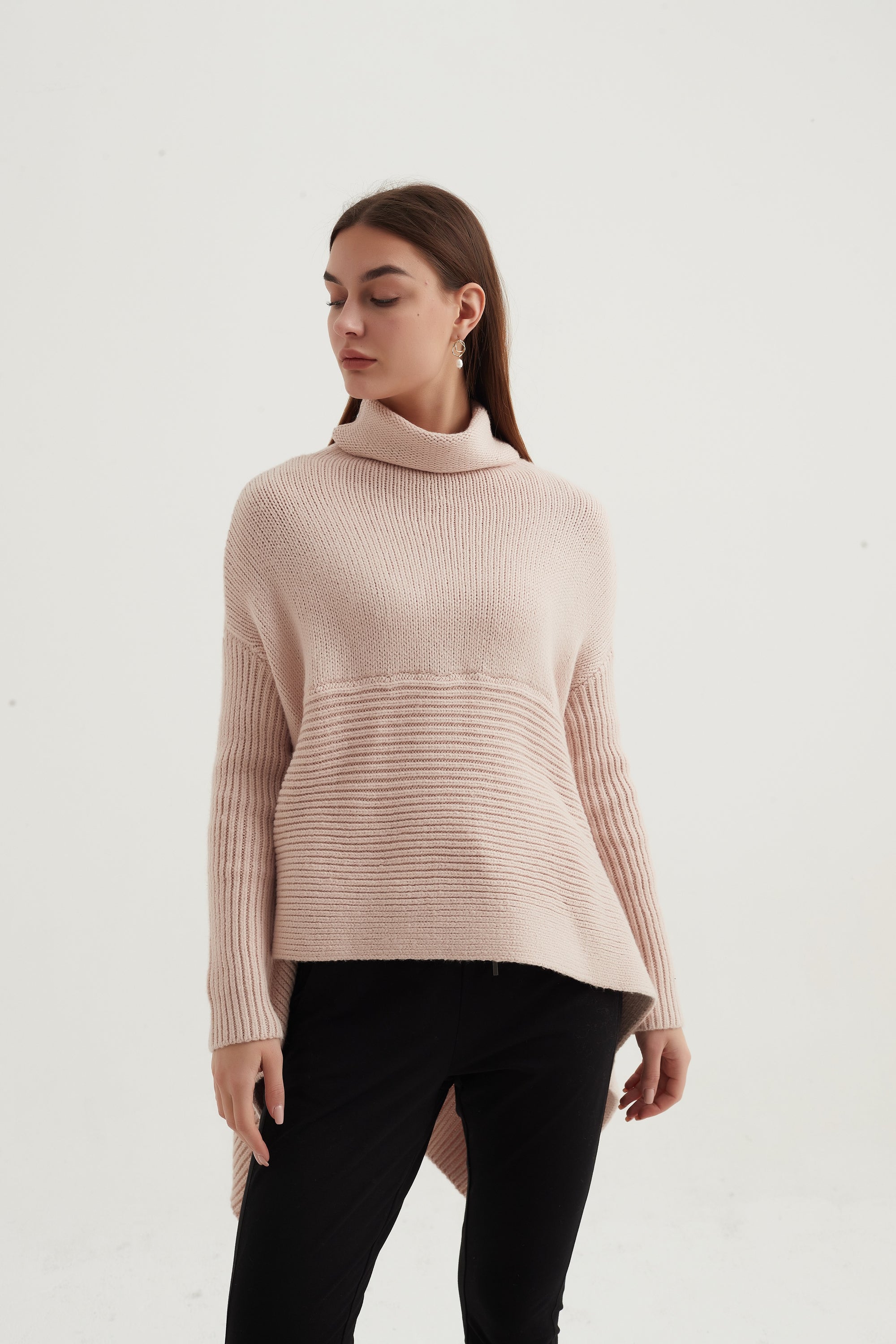 CONTRAST RIB KNIT