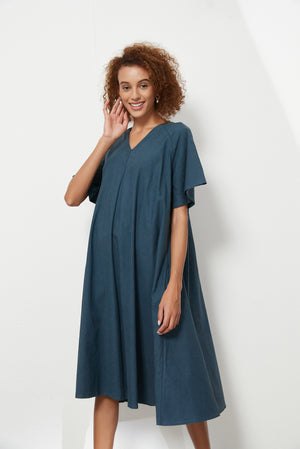 FLUTTER SLEEVE DRESS