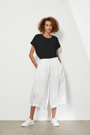 PENCIL TUCK HEM PANTS