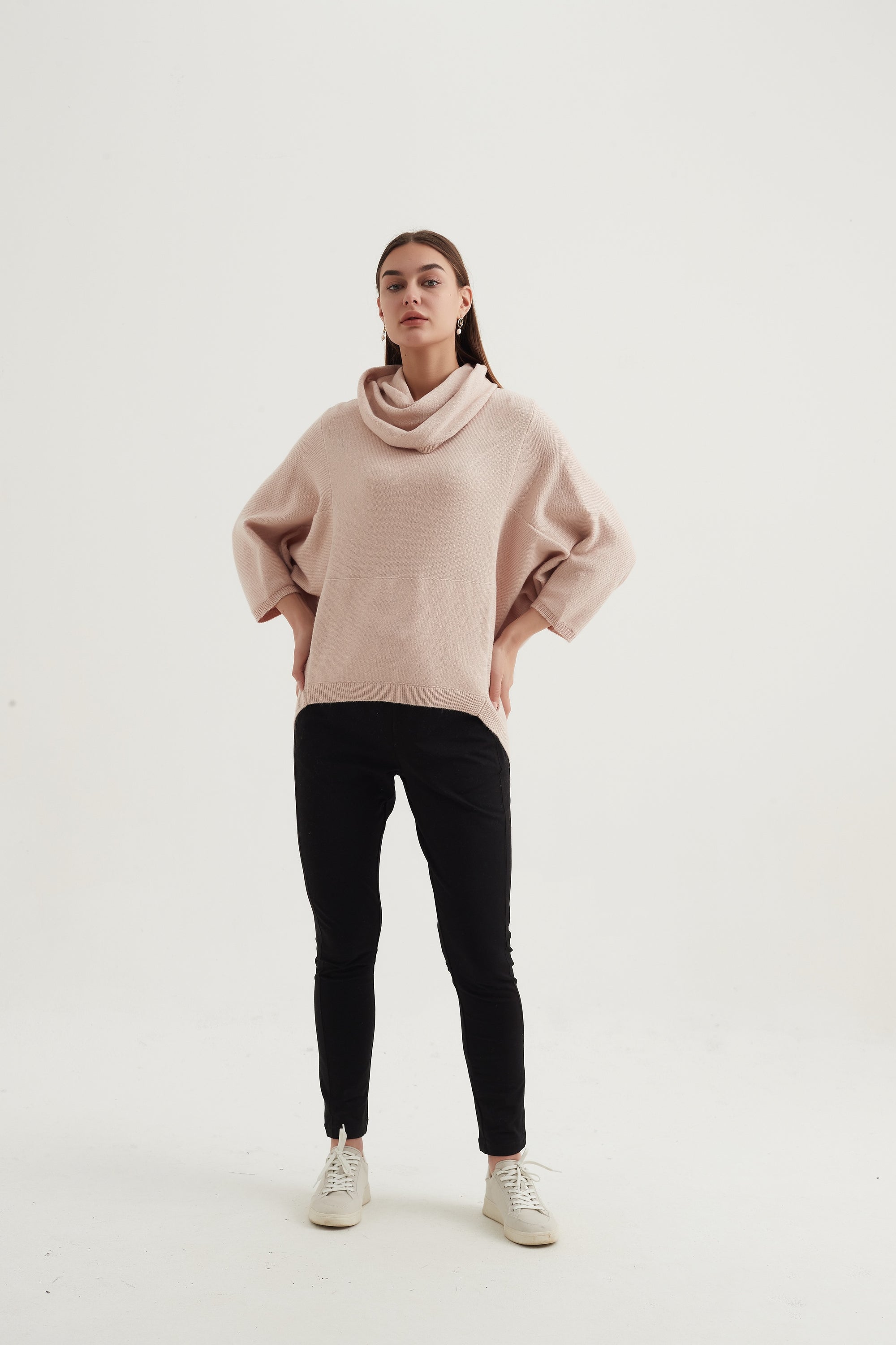 STATEMENT COWL NECK PULLOVER