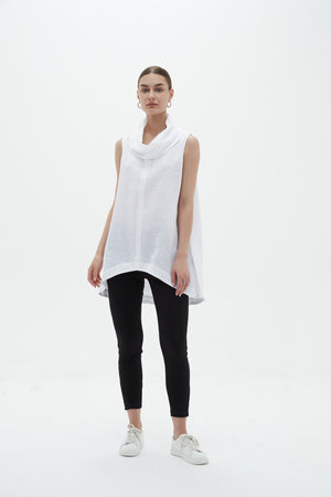 COWL NECK SLEEVELESS TUNIC