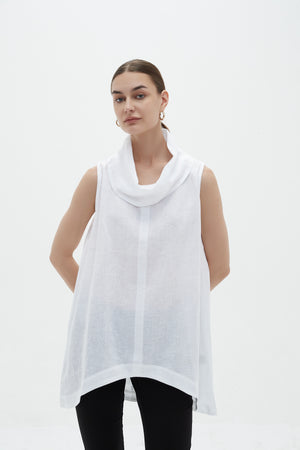 COWL NECK SLEEVELESS TUNIC