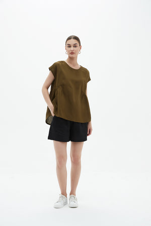 RELAXED GATHER TOP