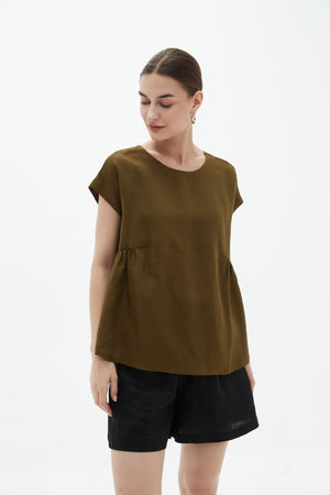 RELAXED GATHER TOP