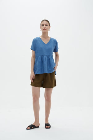 V NECK SHORT SLEEVE TOP