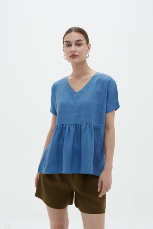 V NECK SHORT SLEEVE TOP