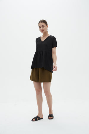 V NECK SHORT SLEEVE TOP