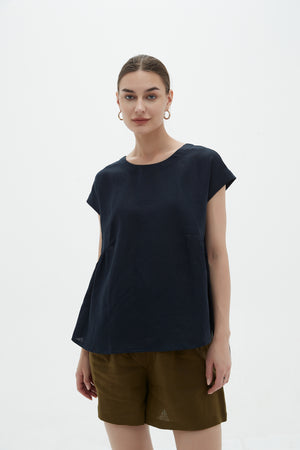 RELAXED GATHER TOP