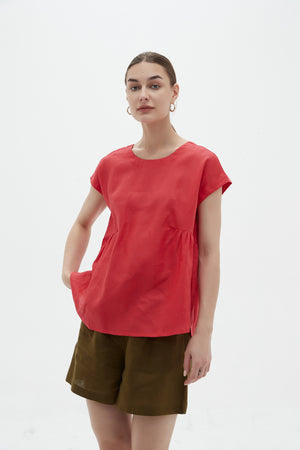 RELAXED GATHER TOP