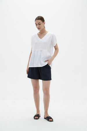 V NECK SHORT SLEEVE TOP