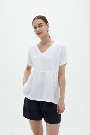 V NECK SHORT SLEEVE TOP