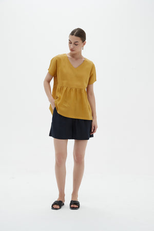 V NECK SHORT SLEEVE TOP