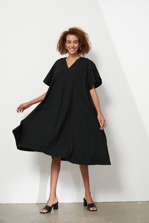 FLUTTER SLEEVE DRESS