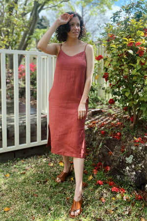 LINEN CAMI DRESS