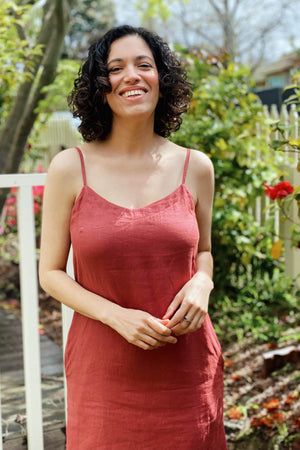 LINEN CAMI DRESS